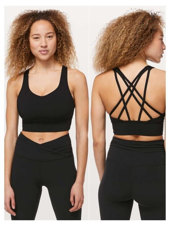 lululemon athletica Other - LULULEMON Free To Be Serene Bra Long Line Size 4 Black